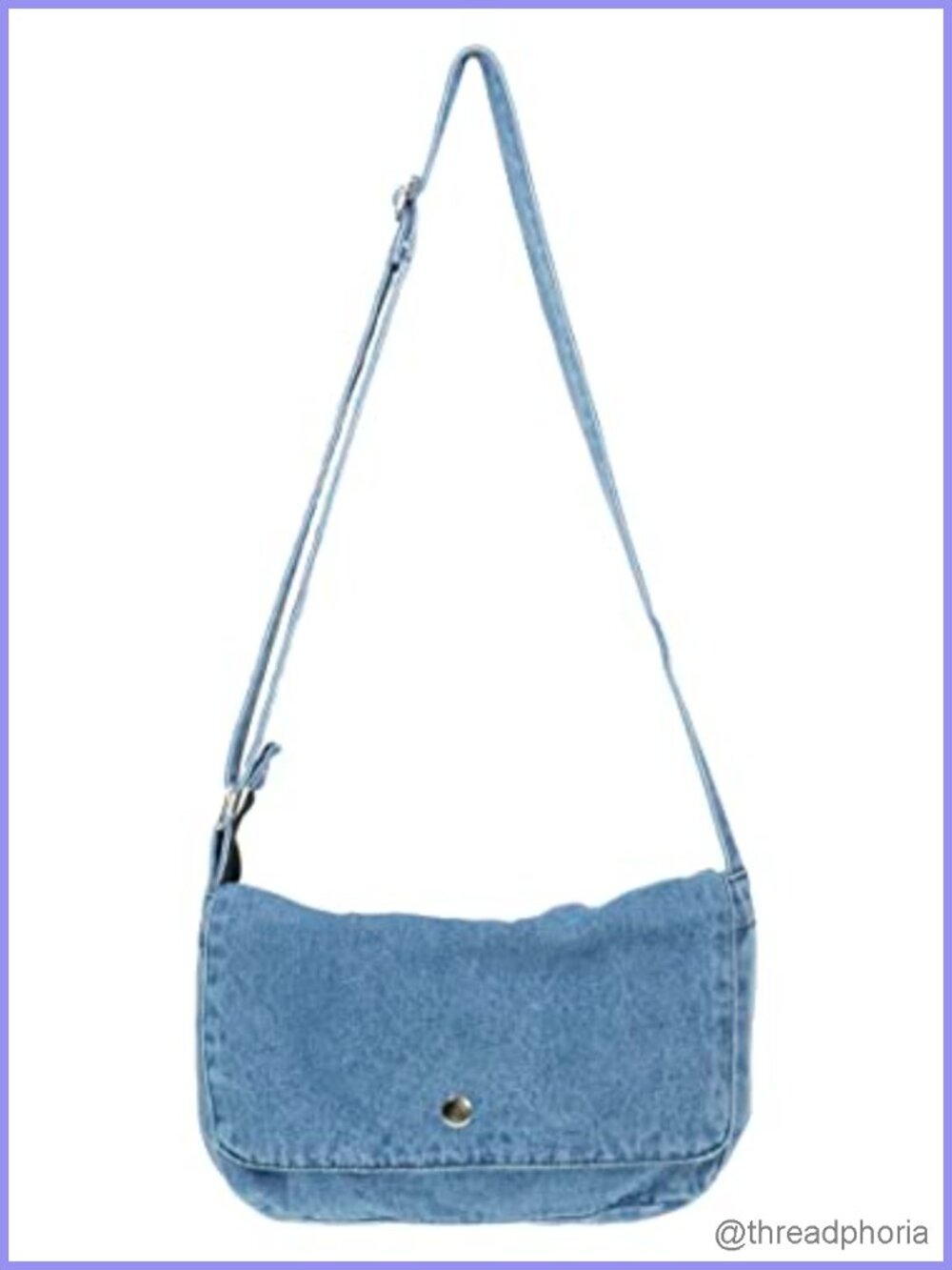 Denim Hobo Bag Lightweight Travel Shopper Shoulder Handbag